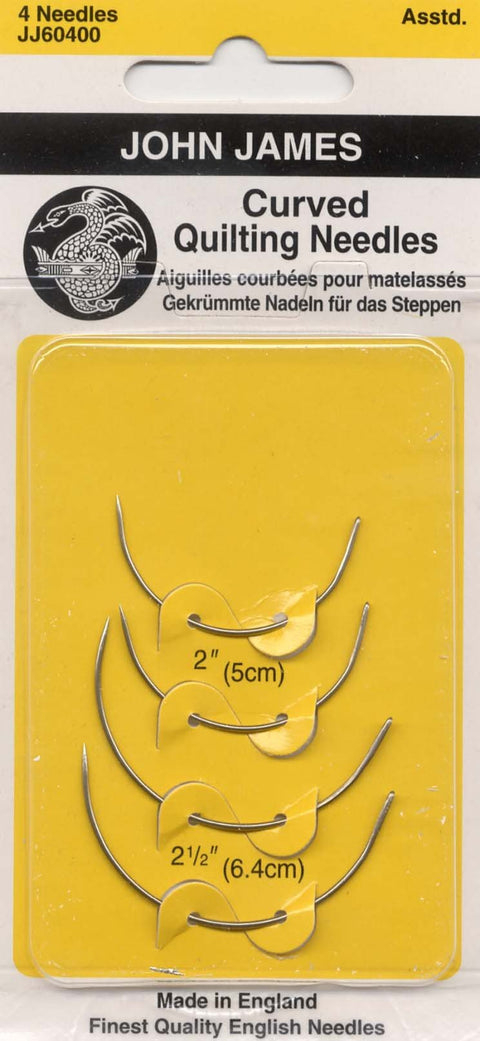 Colonial Needle JJ60400 Curved Quilting Hand Needles, 4-Pack