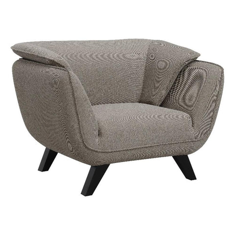 Acme Furniture Nayeli Upholstered Fabric Accent Chair with Wood Frame in Brown