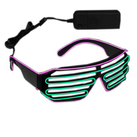 blinkee Electro Luminescent Green and Pink Shutter Shades