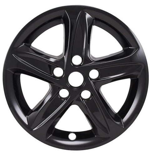 Impostor Wheel Cover Fits Chevrolet Malibu LS 2019-2025 Set of 4 Wheel Skins 16 Inch Diameter 5 Spoke Gloss Black Painted ABS Plastic Snap-On Installation Coast To Coast IWCIMP464BLK