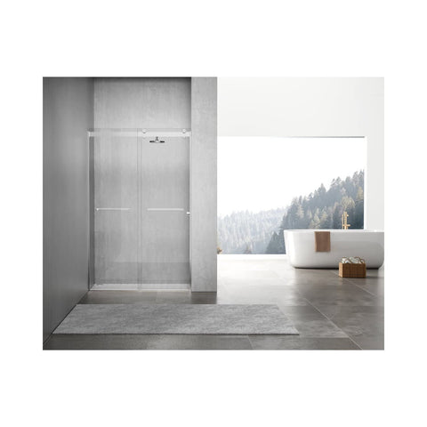 Elegant Kitchen and Bath Hamilton 48x76 Frameless Aluminum Shower Door - Chrome