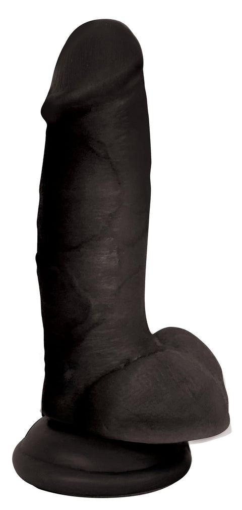 Curve Novelties Jock 7" Dildo with Balls - Black 1Count 1 Count