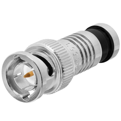 Platinum Tools 28038J BNC RG6 Compression Connector, Nickel 40/Jar, Pack of 40