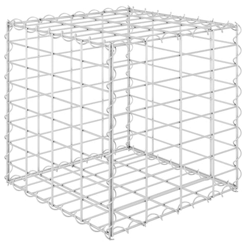 vidaXL Steel Wire Cube Gabion Raised Bed 15.7"x15.7"x15.7" - Rustproof and Weather-Resistant Garden Planter for Flower/Plant Beds - Durable, High Load Capacity and Easy Assembly
