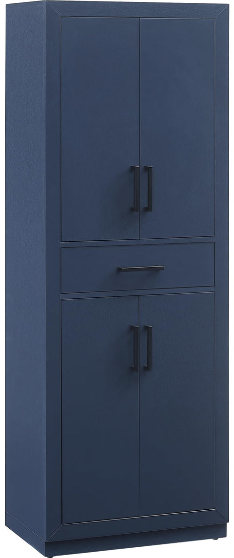 Crosley Furniture Isla Modern Kitchen Storage Pantry Cabinet with Shelves, Dining or Laundry Room, Navy