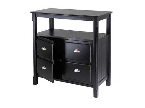 Winsome Wood Timber Buffet, Black