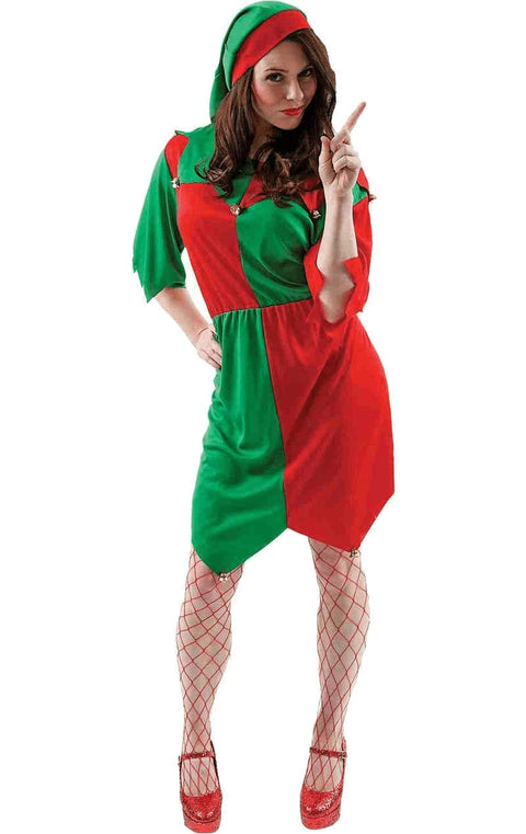 Orion Costumes Women's Santa's Little Helper Red & Green Elf Christmas Fancy Dress Costume