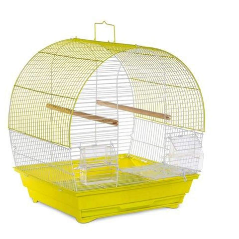 Prevue Pet Products Soho Dome Bird Cage - Chartreuse & White - Cockatiel Cage