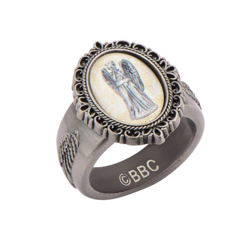 Animewild Doctor Who Weeping Angel Cameo Ring: Size 8