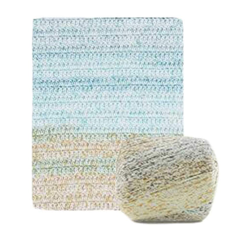 Pigeon Fleet 2 Skeins Lace Yarn Cotton Yarn DIY Crochet Figures Handmade Kids Crochet Handbag Yarn, Blue Green