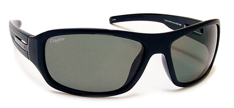 Coyote Eyewear Performance Sonoma Polarized Sunglasses, Matte Black Frame/Gray Lens