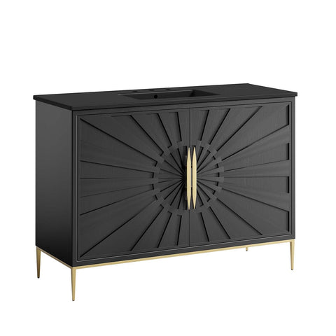Modway Awaken Bathroom Vanity Cabinet, 48", Black Black