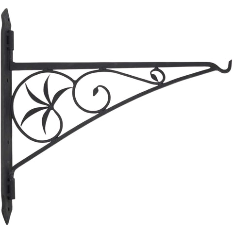 24-Inch Fireplace Crane Pot Hanger Bracket, Wrought Iron Swivel Arm, Black Powder Coated