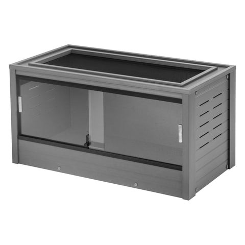 New Age Pet ECOFLEX 36" Mojave Reptile Lounge -Durable Wood Plastic Composite Habitat with Ventilation, Removable Glass Doors & Lock, Easy Assembly, for Tortoises, Snakes, Iguanas