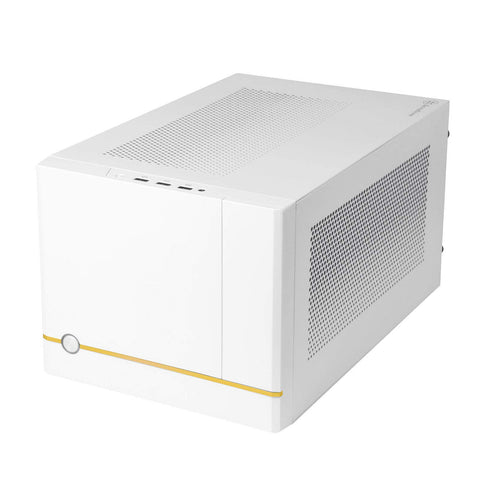Silverstone Technology SUGO 14, SG14, White, Mini-ITX Cube Chassis, Supports 3 Slot Full Length GPUs/ATX PSU / 240mm AIO, 4 Removable Panels, SST-SG14W