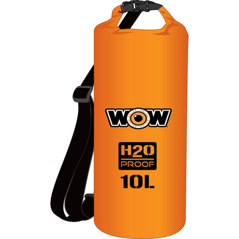 WOW Sports H2O Proof Dry Bag, Waterproof Backpack with Mesh Sides and Internal Phone Pocket, Waterproof Bag for Boating, Kayaking, Fishing, and More