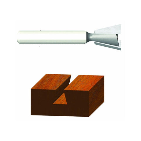 Vermont American 23115 9/16-Inch by 7.5-Degree Carbide Tipped Dovetail Router Bit, 2-Flute 1/4-Inch Shank
