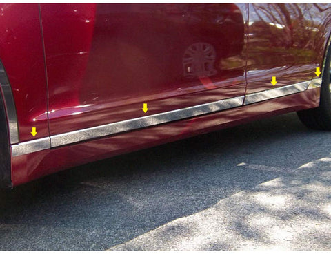 QAA is Compatible with 2013-2020 Lincoln MKZ 8 Piece Stainless Rocker Panel Trim, Lower Kit, 1.25-2.25" Tapered Width TH53630