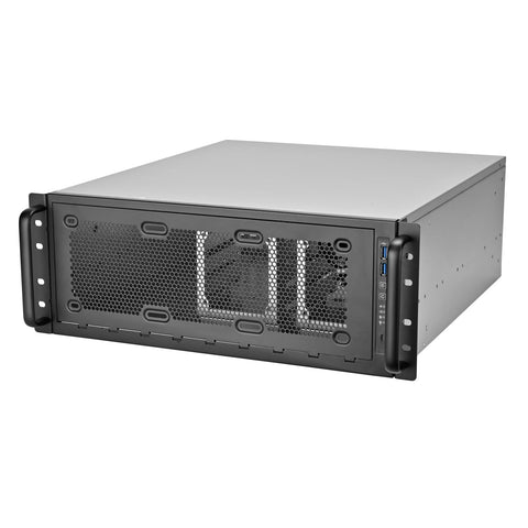 4U rackmount industrial chassis 360 radiator 3.5 In HDD x8 and 2.5 In HDDx4 support to EEB M/B ATX PSU 2U redundant PSU U3-A x2 Plus U3-C x1 8025 fan x2