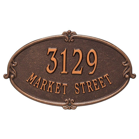 Whitehall 3115AC Personalized Montecarlo Plaque - Standard - Wall - 2 Line in Antique Copper 16X9.75X.375