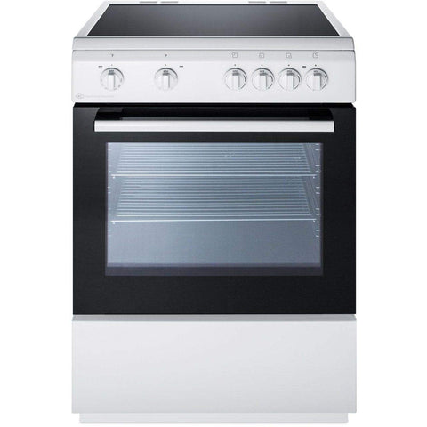 24 wide smoothtop electric range in slide-in style and white finish with storage drawer and large oven window