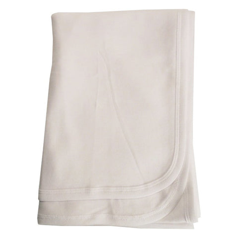 Bambini White Receiving Blanket-30x40
