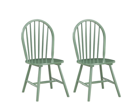 Boraam Carolina Dining Chairs – Equestrian Green, Set of 2