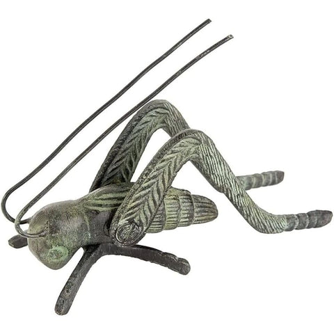 Oakestry Verdigris Hearth Cricket Brass Figurine with Embossed Detailing Symbol of Good Luck Decorative Accent for Home Fireplace Timeless Design with Vintage Appeal Collectible Piece