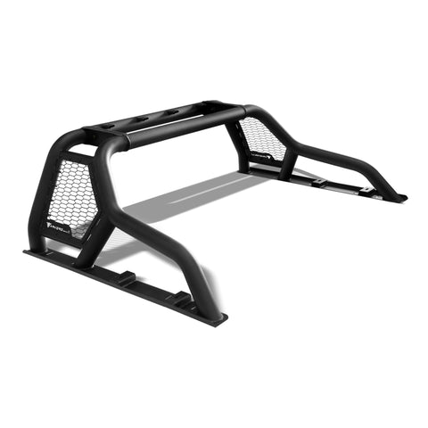 ARMORDILLO CR1 Roll Bar Chase Rack for 1/2 Ton Full Size Truck|LED Light Mounts|04-24 F150 F-150|07-18 Silverado Sierra 1500|07-24 Tundra|04-24 Titan|19-24 Ram 1500|CR-1 7180338 Chase Bar Matte Black