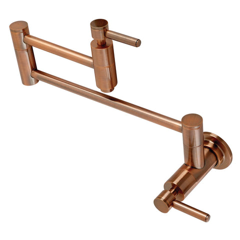 Kingston Brass KS810DLAC Concord Pot Filler, Antique Copper, 20 x 2.63 x 8.31