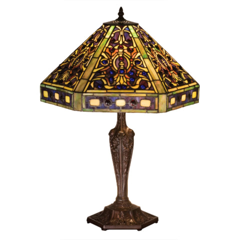 Meyda 23.5 Inch H Tiffany Elizabethan Table Lamp Table Lamps