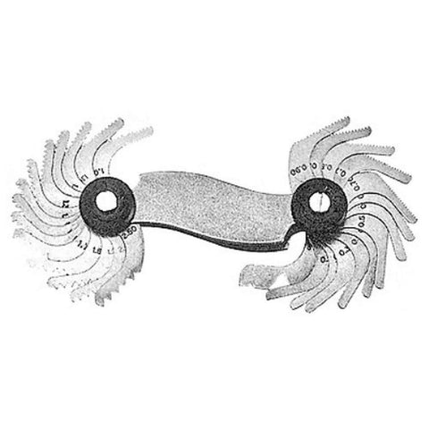 HHIP 4901-0029 17 Piece Screw Pitch Gage, 0.5-7 mm, 60 Degree