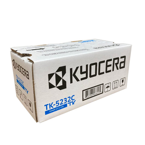 KYOCERA TK-5232C Cyan Toner Cartridge for P5021cdw / M5521cdw Model Laser Printers (1T02R9CUSV)