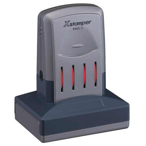 Xstamper ECO-GREEN 66211 VersaDater Message Dater, 2 1/8 x 1 5/16, RECEIVED, Blue/Red