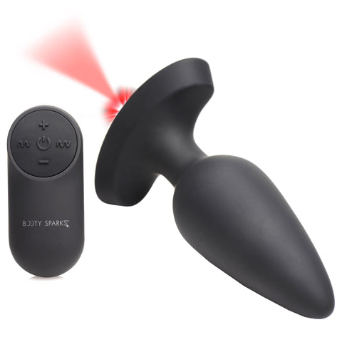 BOOTY SPARKS Laser Series 28X Large F*ck Me Vibrating Anal Plug with Remote for Women, Men, & Couples, Anal & Prostate Massager Adult Toys, Easy to Clean & Recharge, Premium Silicone Butt Plug - Large