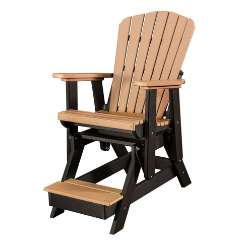 American Furniture Classics Model 515CTB Fan Back Glider in Cedar with a Tudor Brown Base Made in the USA
