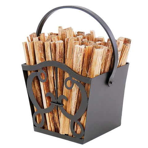 Oakestry cypher fatwood holder basket caddy graphite lumber storage organizers fireplace log holder indoor firewood carrier metal holders tools covers fire wood container