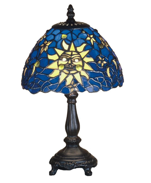 Meyda Tiffany 47982 Stained Glass / Tiffany Accent Table Lamp from the Sun, Moon, Tiffany Glass