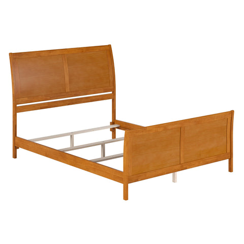 AFI, Portland Queen Foundation Bed with Matching Footboard, Light Toffee