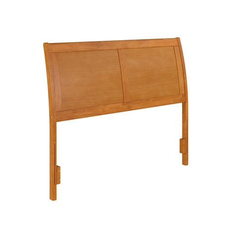AFI, Portland Full Sleigh Solid Wood Panel Headboard, Light Toffee