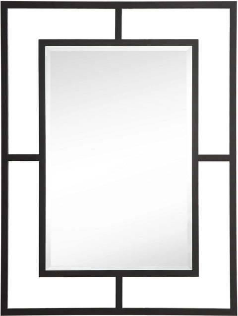 James Martin Boston 30" Rectangular Mirror, Matte black