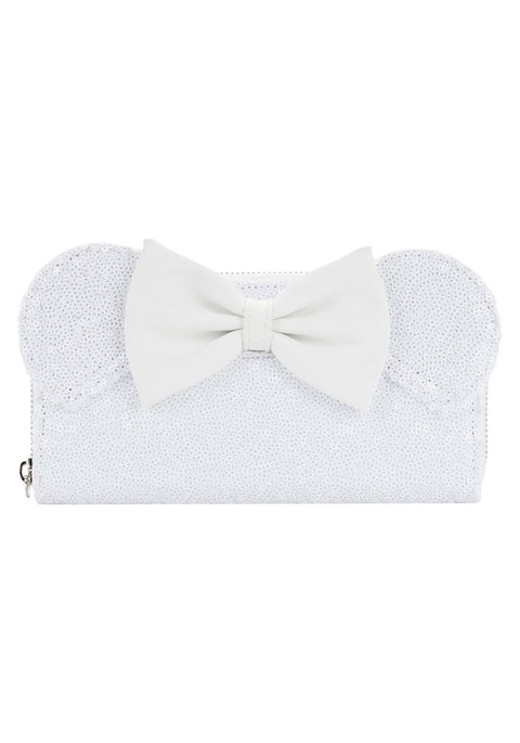 Loungefly Disney Minnie Sequin Wedding Zip Around Wallet