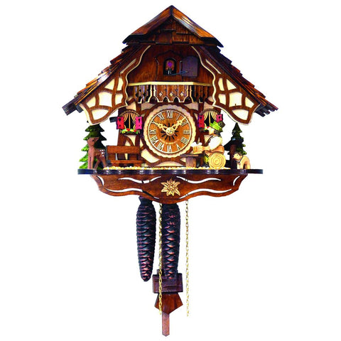 Alexander Taron 4162 9.5 x 10.5 x 6.5 in. Engstler Weight-Driven Cuckoo Clock