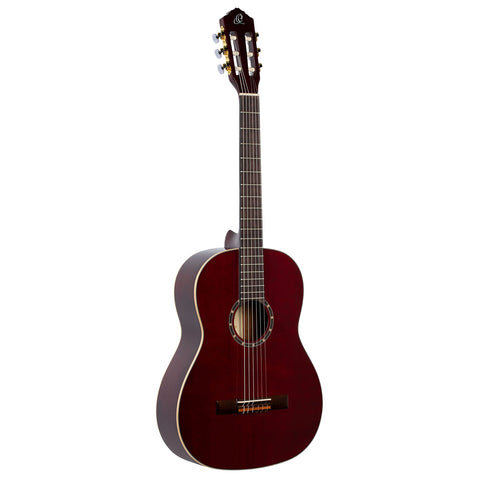 Ortega Guitars 6 String Family Series Pro Solid Top Slim Neck Nylon Classical Guitar w/Bag, Right (R131SN-WR)
