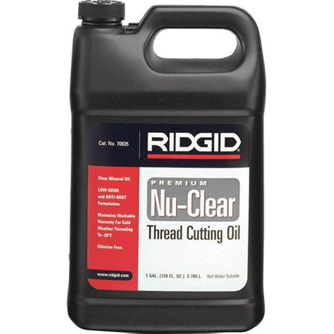 ??RIDGID 70835 Nu-Clear Thread Cutting Oil, 1 Gal, Halogen, PCB and Chlorine-Free, Designed to Prolong Equipment Life, Cools Threads and Pipes