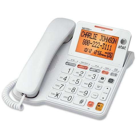AT&T Digital White Big Button Telephone Built In Answering Machine 1 Number of Handsets