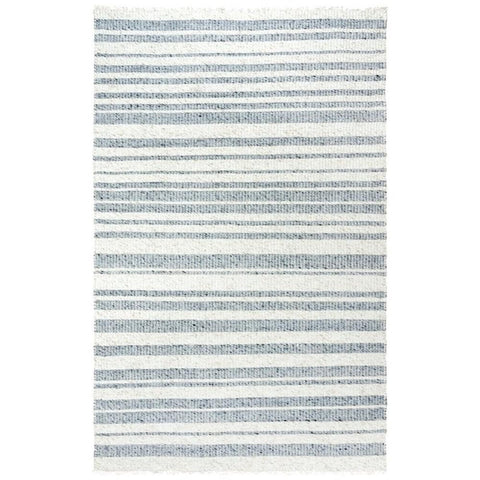 Rizzy Home Alora Decor Sun 7'6" x 9'6" Stripe Ivory/Gray/Rust/Blue Woven Area Rug