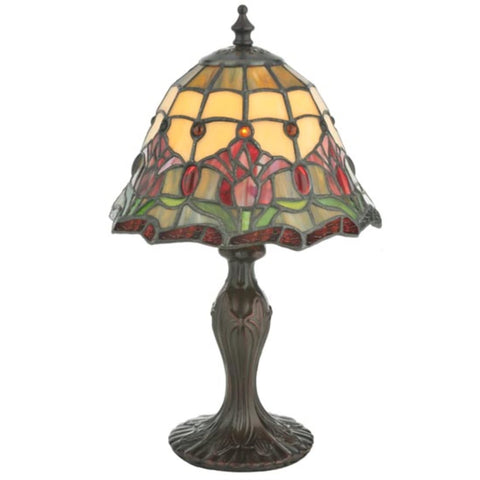 Meyda Tiffany 112093 Colonial Tulip Table Lamps, 13.5" Height