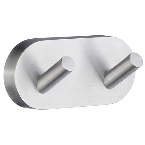 Smedbo SME_HS356 Double Towel Hook, Brushed Chrome
