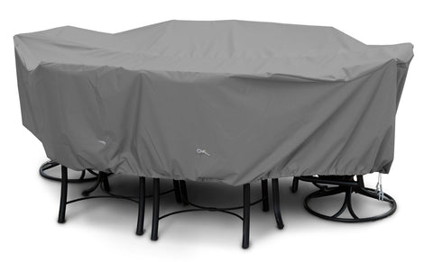 KoverRoos 89484 Weathermax X-Large High Back Dining Set Cover, Charcoal - 121 L x 86 W x 34 H inch